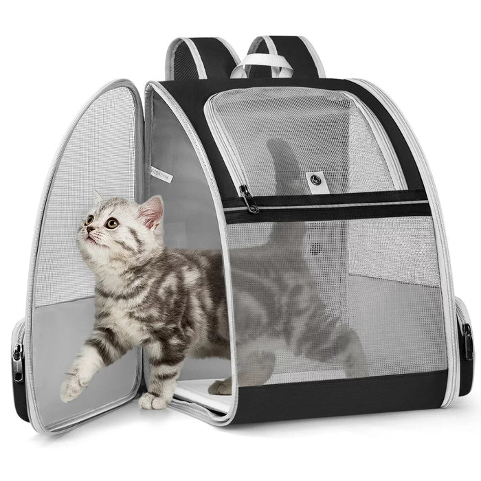 Pet Carrier Backpack for Dogs Cats Puppies up to 18lbs Cat Carrier w Fondle Trends