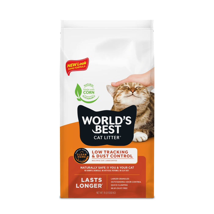 Low Tracking & Dust Control Natural Unscented Cat Litter - 15 lb.