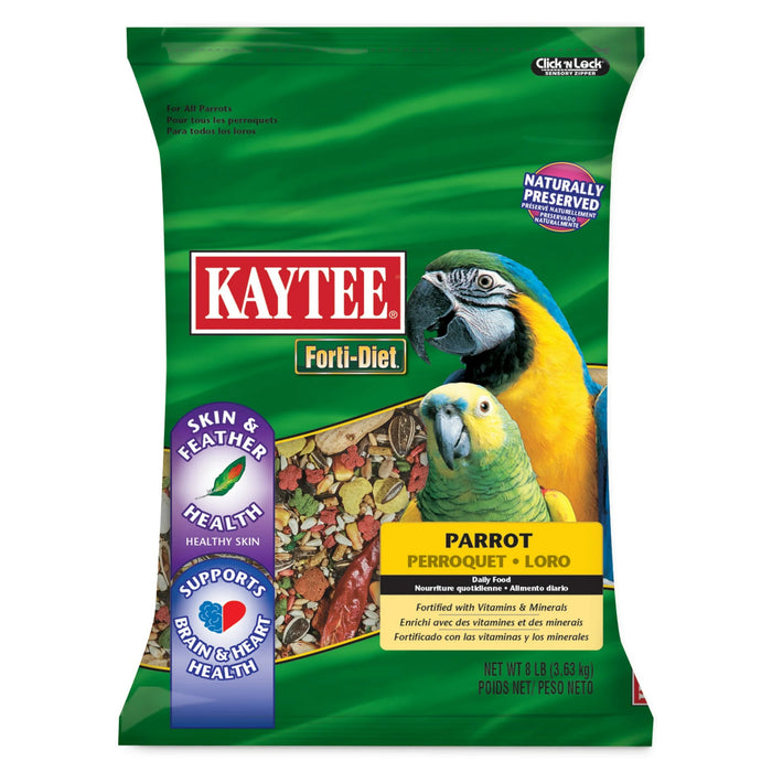 Kaytee Forti-Diet Parrot Food, Feather Health - 8 lb