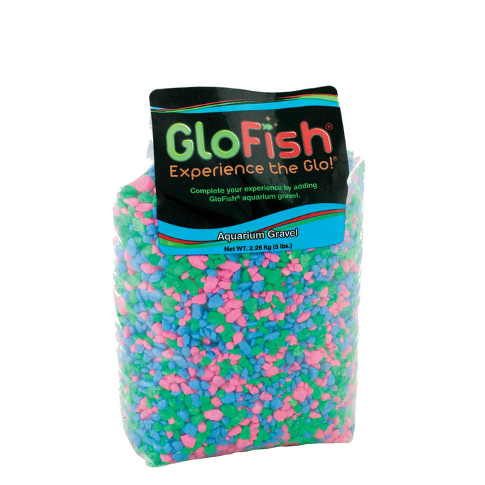 Aquarium Gravel 5 Pounds, Pink/Green/Blue Mix, Complements Tanks