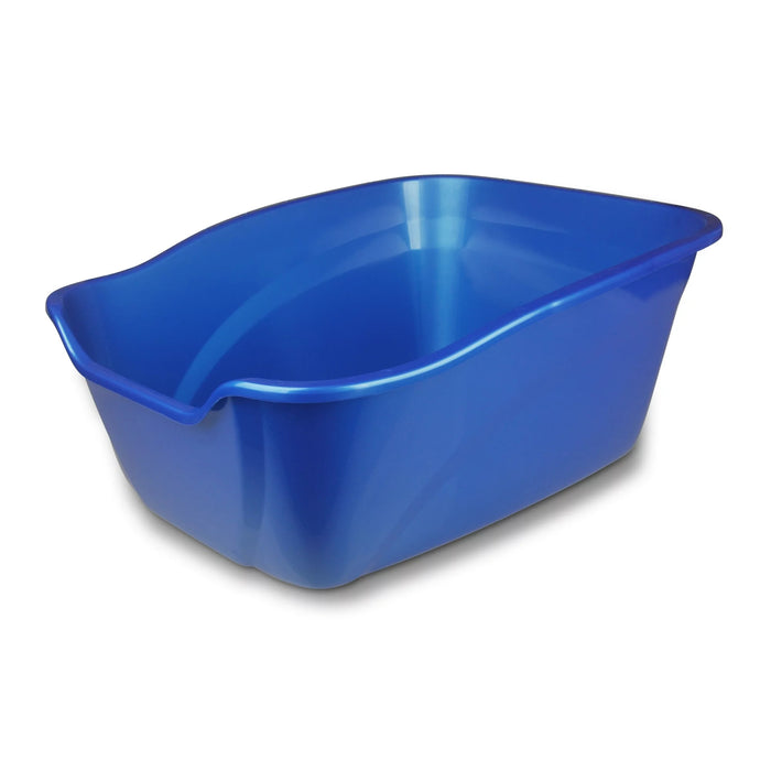 High Sided Cat Litter Box, Giant, Color May Vary - Blue