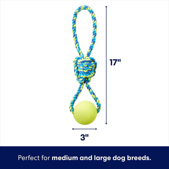 Frisco Rope with Rubber Ball Dog Toy - Medium/Large