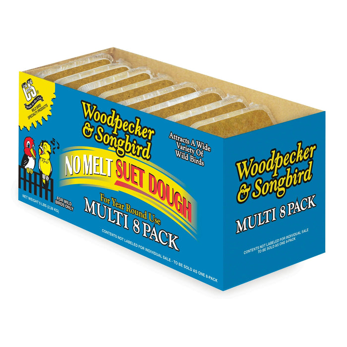 Melt Suet Dough Woodpecker & Songbird Wild Bird Food, 10 oz- 8 Pack, Fresh