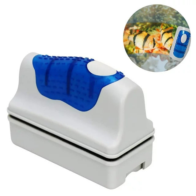 Magnetic Aquarium Fish Tank Scraper Glass Cleaner Scrubber Floating Clean Brush