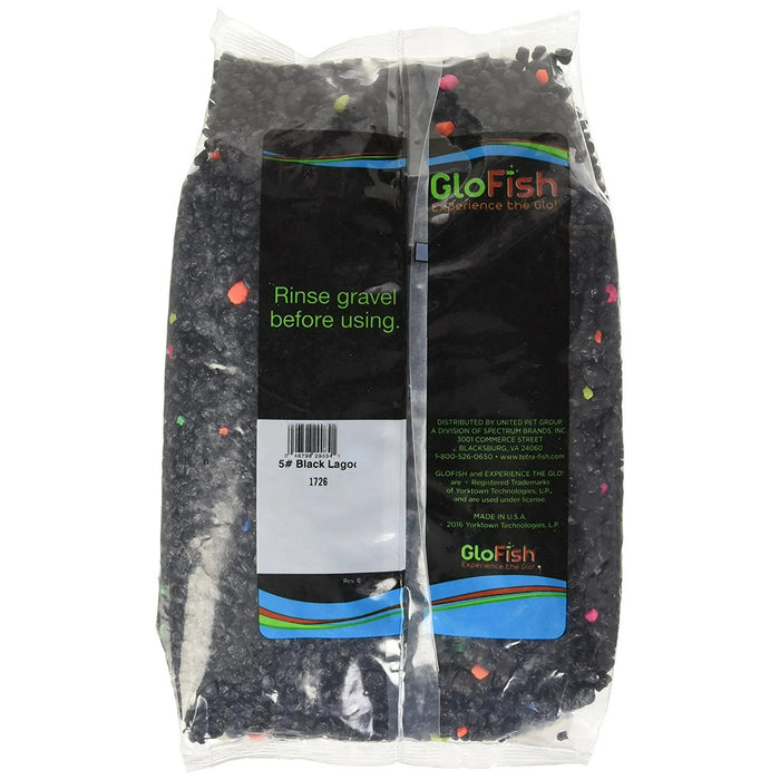 Aquarium Accent Gravel, 5 lb - Black / Neon