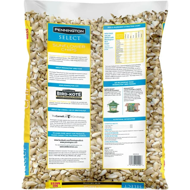 Select Sunflower Chips, Dry Wild Bird Food and Seed, 5 lb. Bag, 1 Pack