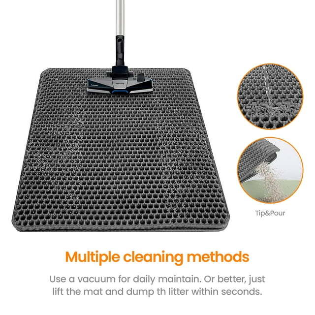 Cat Litter Mat - Honeycomb Double Layer, Urine Waterproof, and Easy to Clean - Two Sizes