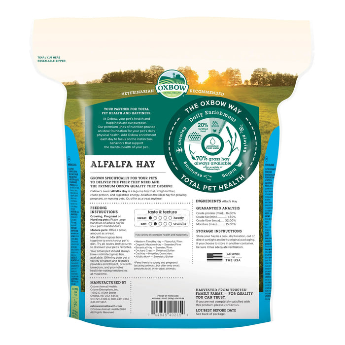 Alfalfa Hay Dry Small Animal Food, 15 oz.