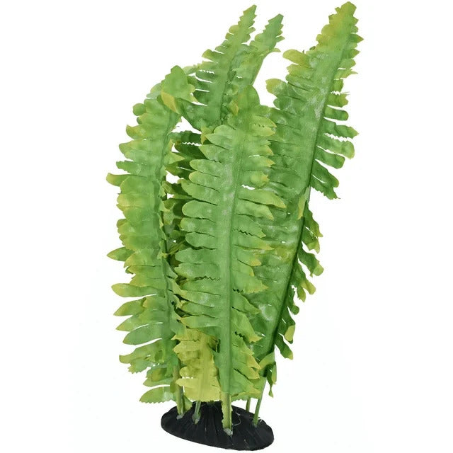 Reptile Green Artificial Silk Fern Plant for Tank - Aquarium Decor