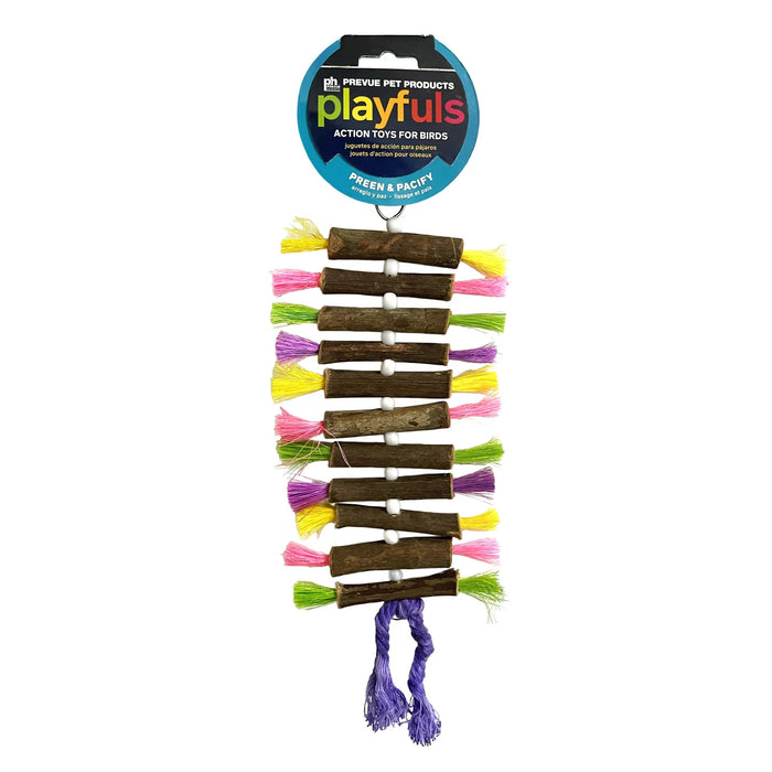 Twisting Sticks Bird Toy with All Natural Coconut Fibers - Brown