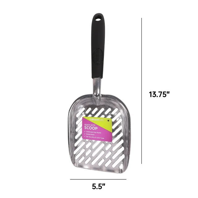 Heavy Duty Cat Litter Scoop - Stainless Steel