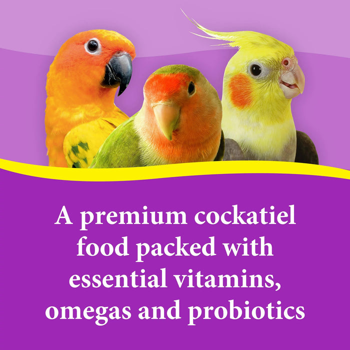 Premium Cockatiel Mix Bird Food Seeds with Probiotics - 9 lb. Bag