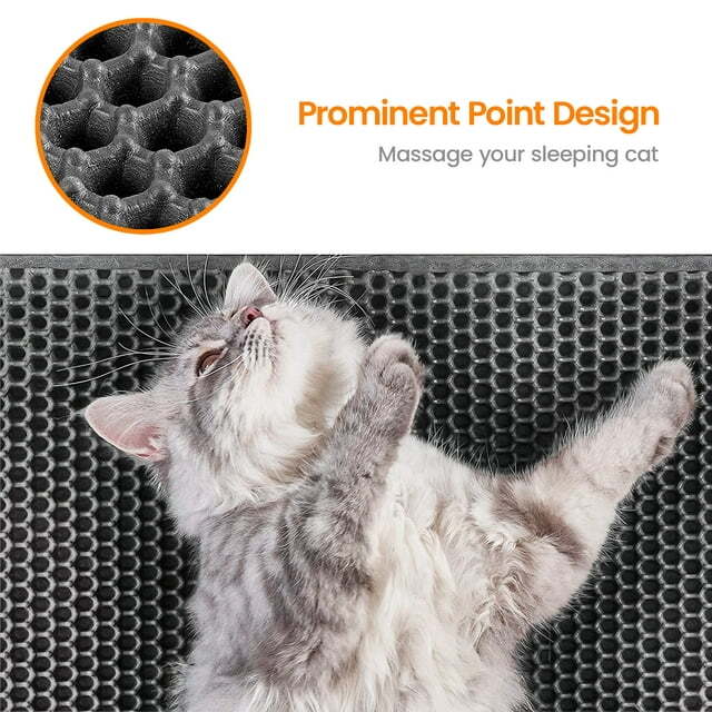 Cat Litter Mat - Honeycomb Double Layer, Urine Waterproof, and Easy to Clean - Two Sizes