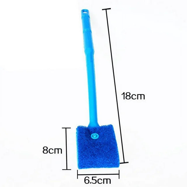 Long Handle Aquarium Glass Clean Brush Aquarium Algae Scraper Double Sided Sponge Brush