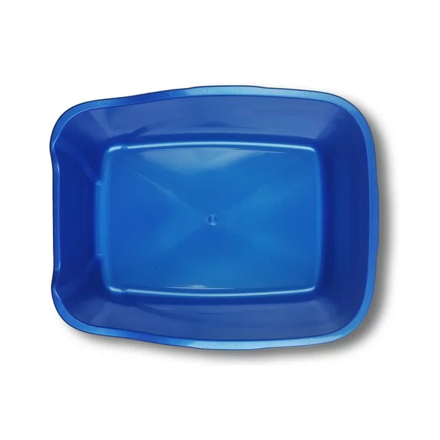 High Sided Cat Litter Box, Giant, Color May Vary - Blue