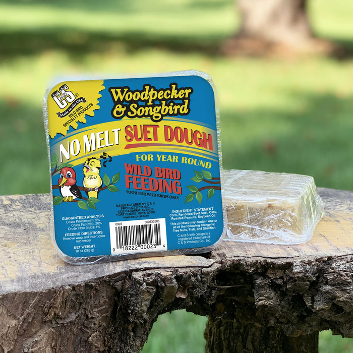 Melt Suet Dough Woodpecker & Songbird Wild Bird Food, 10 oz- 8 Pack, Fresh