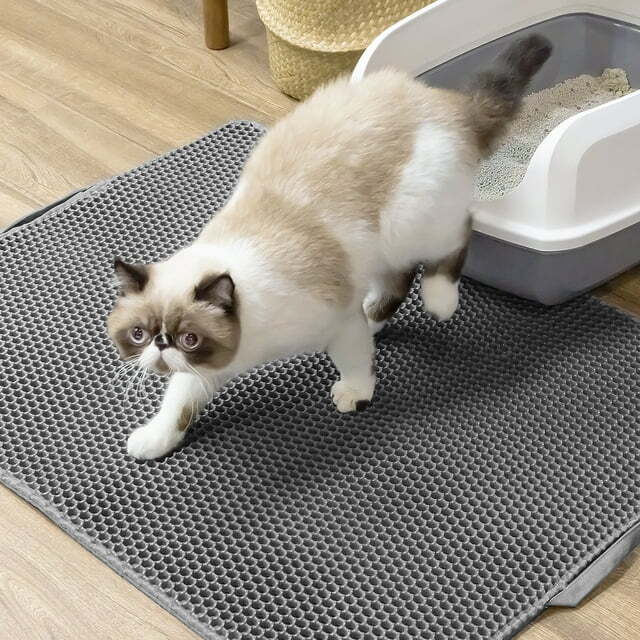 Cat Litter Mat - Honeycomb Double Layer, Urine Waterproof, and Easy to Clean - Two Sizes