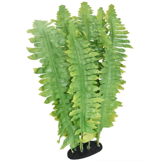 Reptile Green Artificial Silk Fern Plant for Tank - Aquarium Decor