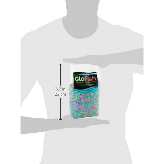 Aquarium Gravel 5 Pounds, Pink/Green/Blue Mix, Complements Tanks