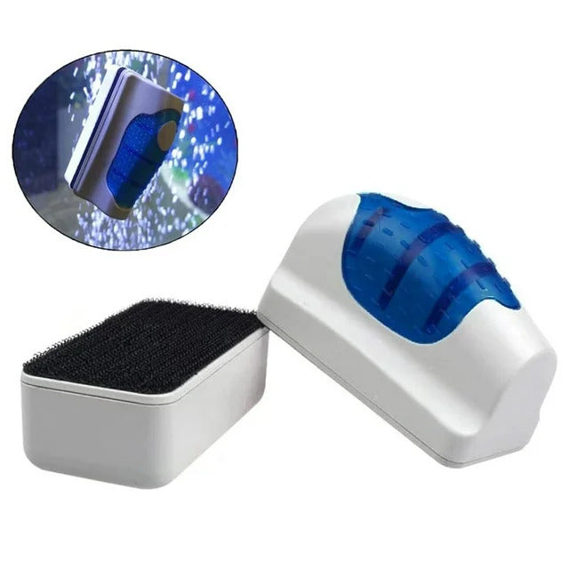 Magnetic Aquarium Fish Tank Scraper Glass Cleaner Scrubber Floating Clean Brush