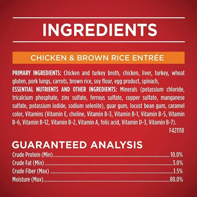 ONE Tender Cuts in Gravy Chicken and Brown Rice, and Beef and Barley Entrees Wet Dog Food Variety Pack