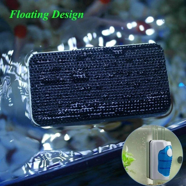 Magnetic Aquarium Fish Tank Scraper Glass Cleaner Scrubber Floating Clean Brush