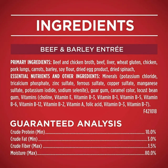 ONE Tender Cuts in Gravy Chicken and Brown Rice, and Beef and Barley Entrees Wet Dog Food Variety Pack