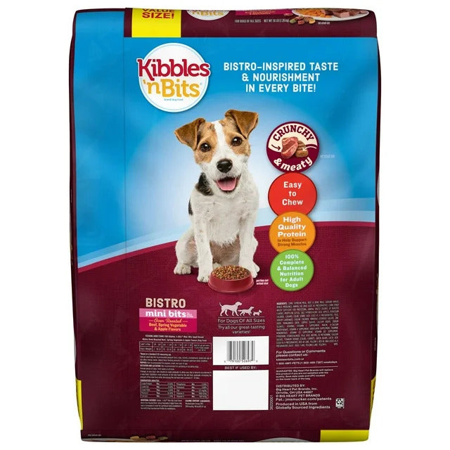 Mini Bits Small Breed Bistro Oven Roasted Beef, Spring Vegetable & Apple Flavors Dry Dog Food - 16 lb. Bag