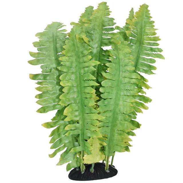 Reptile Green Artificial Silk Fern Plant for Tank - Aquarium Decor