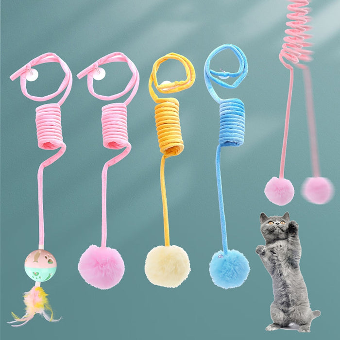 Hanging Spring Ball Cat Toy