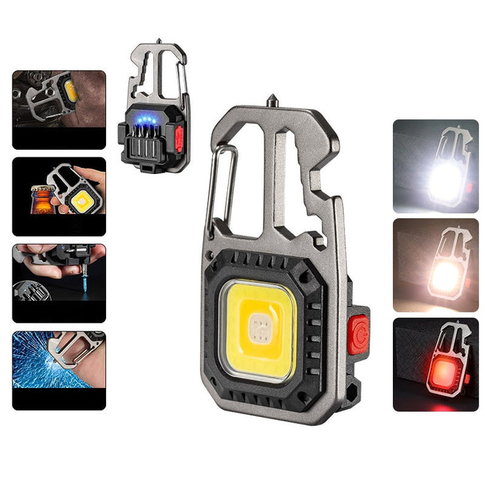 Mini Keychain Flashlight (Multifunctional + 7 Modes)